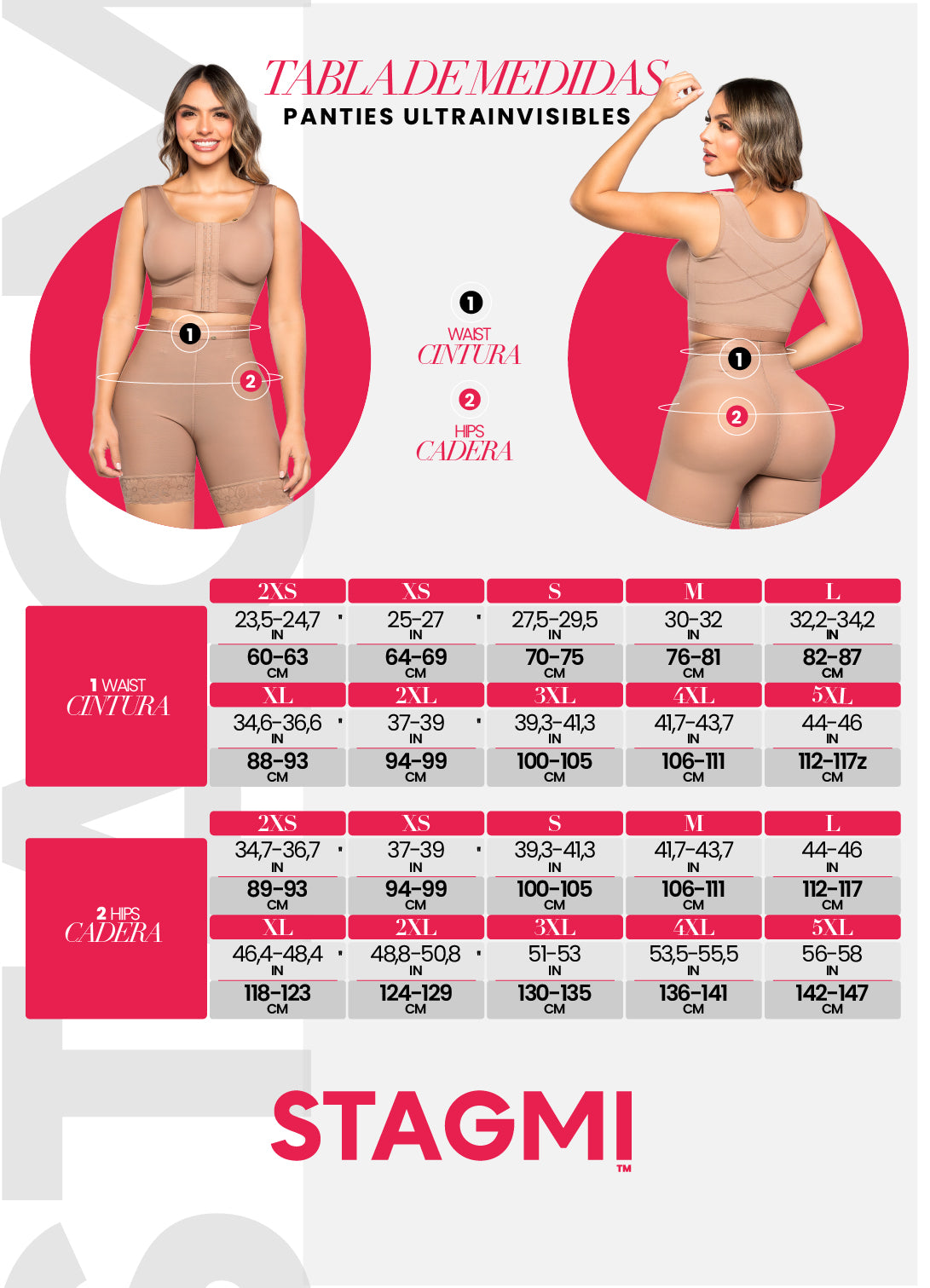 - Panty cachetero SMI04027 con realce natural y encaje
- Vista posterior del panty Ultrainvisible SMI04027
- Detalle de cintura con ajuste y tanga gratis incluida SMI04027