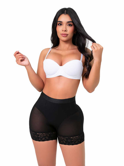 Panty Cachetero Moldeador SMI04084 con Encaje y Compresión Media