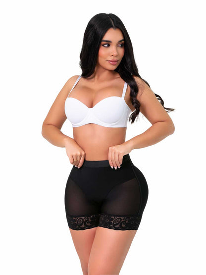Panty Cachetero Moldeador SMI04084 con Encaje y Compresión Media