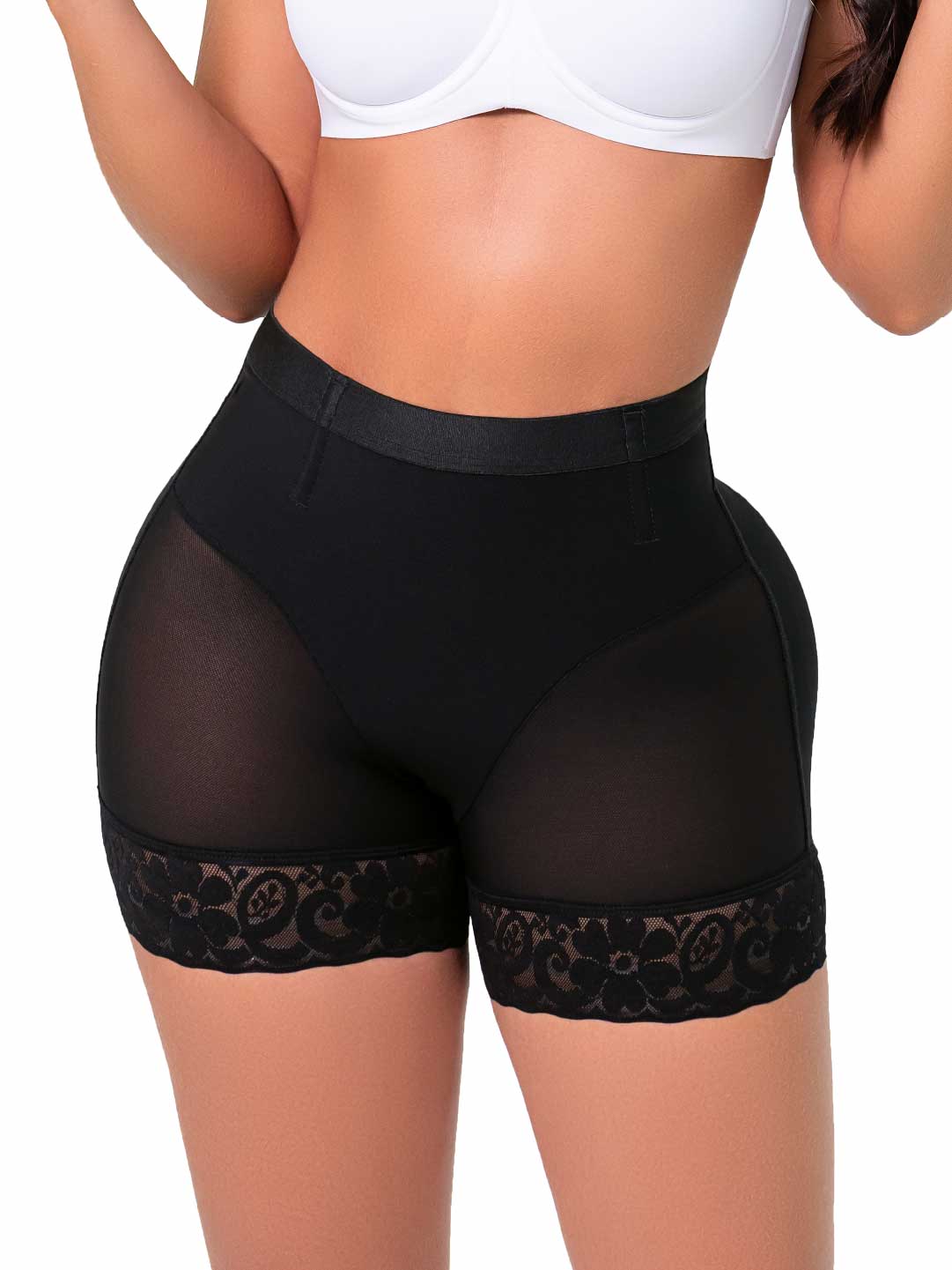 Panty Cachetero Moldeador SMI04084 con Encaje y Compresión Media