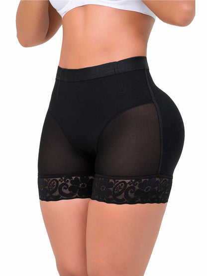 Panty Cachetero Moldeador SMI04084 con Encaje y Compresión Media