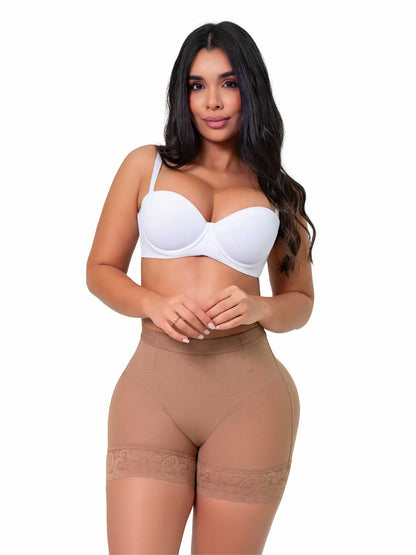 Panty Cachetero Moldeador SMI04084 con Encaje y Compresión Media
