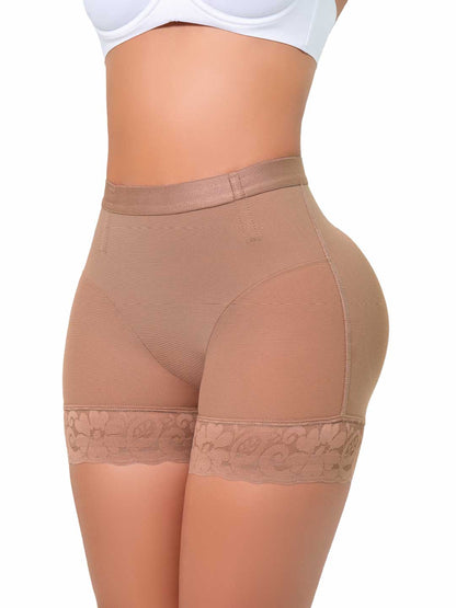 Panty Cachetero Moldeador SMI04084 con Encaje y Compresión Media