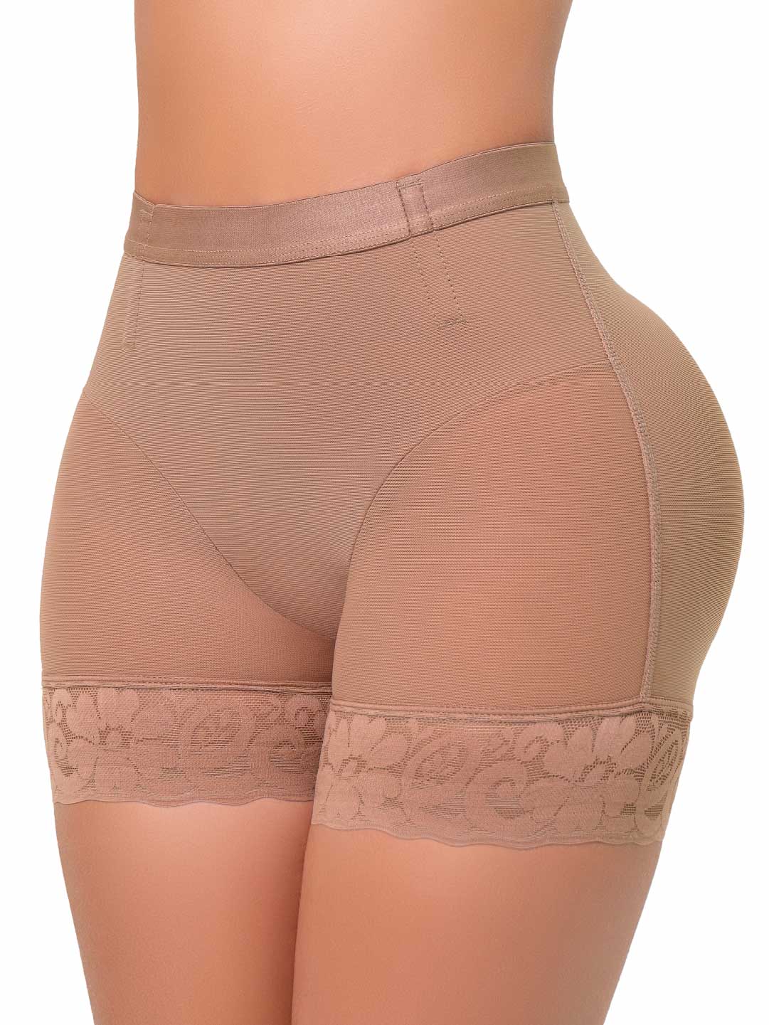 Panty Cachetero Moldeador SMI04084 con Encaje y Compresión Media