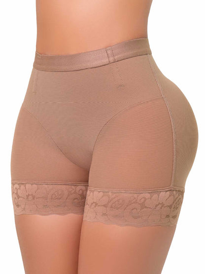 Panty Cachetero Moldeador SMI04084 con Encaje y Compresión Media