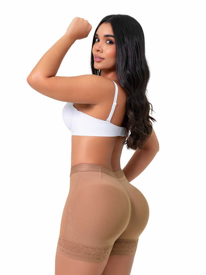 Panty Cachetero Moldeador SMI04084 con Encaje y Compresión Media