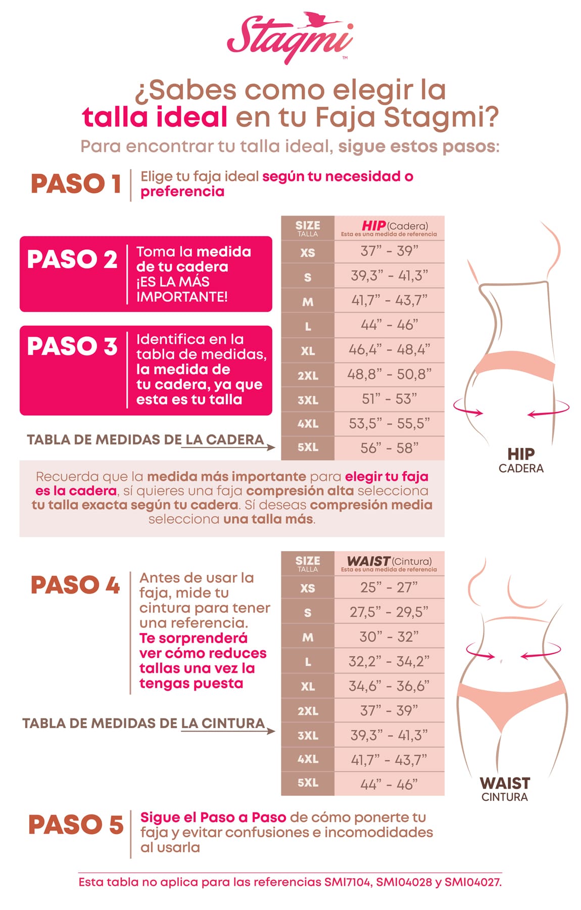 Escoge tu talla ideal en una faja colombiana